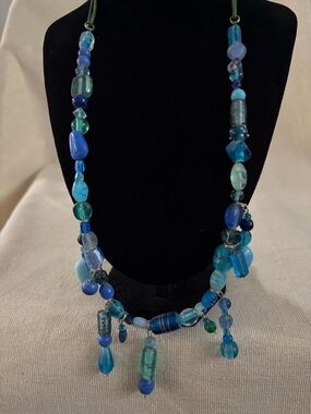 Blue Multi-Bead Women’s Necklace